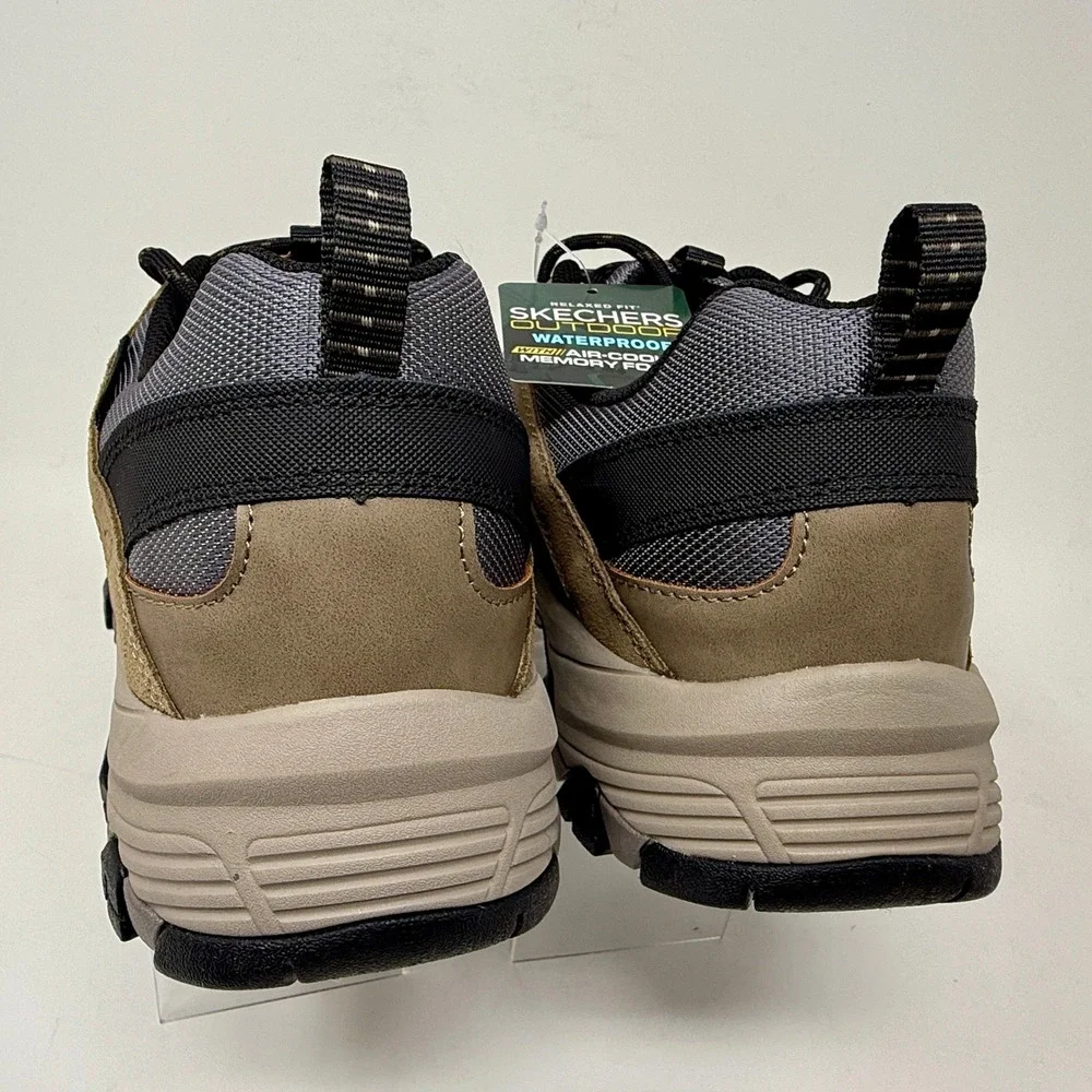 Skechers Waterproof Relaxed Fit Tan Selmen Enago Trail Shoes- Men's 13 Tan Black